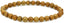 Natural Matt Woodgrain Stone Gemstone 6mm Round Beads Stretch Bracelet 7inch Unisex