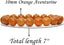 Angelstones Natural Orange Aventurine Genuine Semi-Precious Gemstones Healing 10mm Beaded Stretch Bracelet 7inch Unisex
