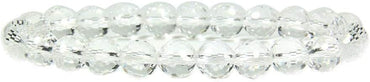 Natural Faceted Clear Quartz Gemstone 8mm Round Beads Stretch Bracelet 7inch Unisex