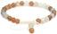 Natural AA Multicolor Sunstone Gemstone 6mm Round Beads Adjustable Bracelet 7inch Unisex