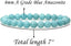 Natural Blue Amazonite Gemstone 8mm Round Beads Stretch Bracelet 7inch Unisex