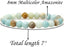 Natural Multicolor Amazonite Gemstone 8mm Round Beads Stretch Bracelet 7inch Unisex