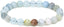 Natural Multicolor Aquamarine Gemstone 8mm Round Beads Stretch Bracelet 7inch Unisex