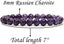 Natural Russian Charoite Gemstone 8mm Round Beads Stretch Bracelet 7inch Unisex