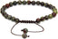 Natural A Grade Dragon Blood Jasper Gemstone 6mm Round Beads Adjustable Bracelet 7inch Unisex
