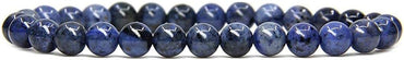 Angelstones Natural A Grade Dumortierite Gemstone 6mm Round Beads Stretch Bracelet 7inch Unisex