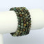 Angelstones Natural African Turquoise Gemstone 6mm Round Beads Stretch Bracelet 7inch Unisex