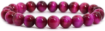 Natural AA Rose Tiger Eye Gemstone 8mm Round Beads Stretch Bracelet 7inch Unisex