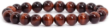 Natural AA Red Tiger Eye Crystals Gemstone 8mm Round Beads Stretch Bracelet 7inch Unisex