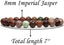 Natural Imperial Jasper Handmade Gemstone 8mm Round Beads Elastic Bracelet 7inch Unisex