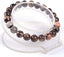 Natural African Pink Agate Gemstone 8mm Round Beads Stretch Bracelet 7inch Unisex