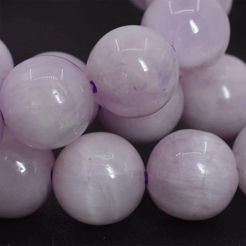 Natural Kunzite Gemstone 8mm Round Beads Stretch Bracelet 7 Inch Unisex
