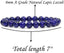 Natural Lapis Lazuli Crystal Gemstone 8mm Round Beads Stretch Bracelet 7inch Unisex