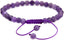 Natural A Grade Matt Amethyst Gemstone 6mm Round Beads Adjustable Bracelet 7inch Unisex