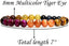 Natural AA Grade Multicolor Tiger Eye Gemstone 8mm Round Beads Stretch Bracelet 7inch Unisex