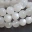 Angelstones Natural White Sunstone Gemstone 8mm Round Beads Stretch Bracelet 7inch Unisex