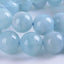Natural Aquamarine Gemstone 10mm Round Beads Stretch Bracelet 7 Inch Unisex