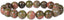 Angelstones Natural Unakite Gemstone 10mm Round Beads Stretch Bracelet 7 Inch Unisex