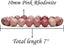Angelstones Natural Pink Rhodonite Genuine Semi-Precious Gemstones Healing 10mm Beaded Stretch Bracelet 7inch Unisex