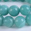 Angelstones Natural Blue Amazonite Gemstone 10mm Round Beads Stretch Bracelet 7 Inch Unisex