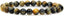 Natural Golden Blue Tiger Eye Gemstone 8mm Round Beads Stretch Bracelet 7inch Unisex