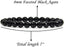 Natural Faceted Black Agate Handmade Gemstone 8mm Round Beads Elastic Bracelet 7inch Unisex