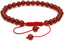 Natural AA Grade Red Agate Gemstone 6mm Round Beads Adjustable Bracelet 7inch Unisex
