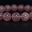 Natural Strawberry Quartz Gemstone 10mm Round Beads Stretch Bracelet 7inch Unisex