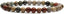 Angelstones Natural Polychrome Jasper Gemstone 6mm Round Beads Stretch Bracelet 7inch Unisex
