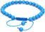Natural Turquoise Howlite Gemstone 6mm Round Beads Adjustable Bracelet 7inch Unisex