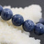 Natural Blue Sponge Coral Gemstone 8mm Round Beads Stretch Bracelet 7inch Unisex