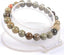 Natural Silver Leaf Jasper Gemstone 8mm Round Beads Stretch Bracelet 7 Inch Unisex