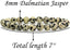 Natural Dalmatian Jasper Gemstone 8mm Round Beads Stretch Bracelet 7inch Unisex