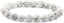 Natural White Howlite Gemstone 8mm Round Beads Stretch Bracelet 7inch Unisex