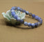 Faceted Dyed Sky Blue Agate Gem Semi Precious Gemstone 8mm Ball Beads Stretch Bracelet 7inch Unisex