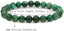 Natural African Serpentine Gemstone 8mm Round Beads Stretch Bracelet 7inch Unisex