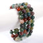 Natural Multicolor Indian Agate Gemstone 8mm Round Beads Stretch Bracelet 7inch Unisex