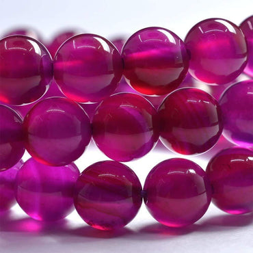 Angelstones Rose Agate Gemstone 8mm Round Beads Stretch Bracelet 7inch