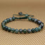 Natural Moss Agate Gemstone 6mm Round Beads Adjustable Bracelet 7inch Unisex