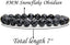 Natural Snowflake Obsidian Gemstone 8mm Round Beads Stretch Bracelet 7inch