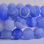Light Blue Weathered Agate Gemstone 8mm Round Beads Stretch Bracelet 7inch