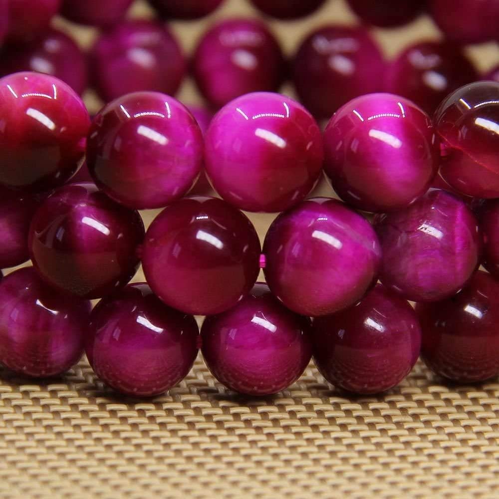 Angelstones Natural AA Grade Rose Tiger Eye Genuine Semi-Precious Gemstones Healing 10mm Beaded Stretch Bracelet 7inch Unisex