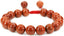 Angelstones Handmade Gemstone 10mm Red Jasper Round Beads Adjustable Braided Macrame Tassels Chakra Reiki Bracelets 7-9 inch Unisex