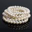 Natural Genuine White Pearl Gemstone 8mm Round Beads Stretch Bracelet 7 Inch Unisex