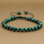 Natural A Grade Malachite Gemstone 6mm Round Beads Adjustable Bracelet 7inch Unisex