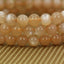 Angelstones Natural Red Sunstone Gemstone 6mm Round Beads Stretch Bracelet 7inch Unisex