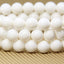 Natural Tridacna shell Gemstone 8mm Round Beads Stretch Bracelet 7inch Unisex
