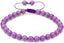 Angelstones Handmade Gemstone 6mm Lavendar PhosphosideriteRound Beads Adjustable Braided Macrame Tassels Chakra Reiki Bracelets 7-9 inch Unisex