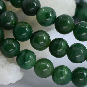 Natural African Serpentine Gemstone 6mm Round Beads Stretch Bracelet 6.5 Inch