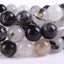 Natural Black Tourmaline Rutilated Quartz Gemstone 10mm Round Beads Stretch Bracelet 7inch Unisex
